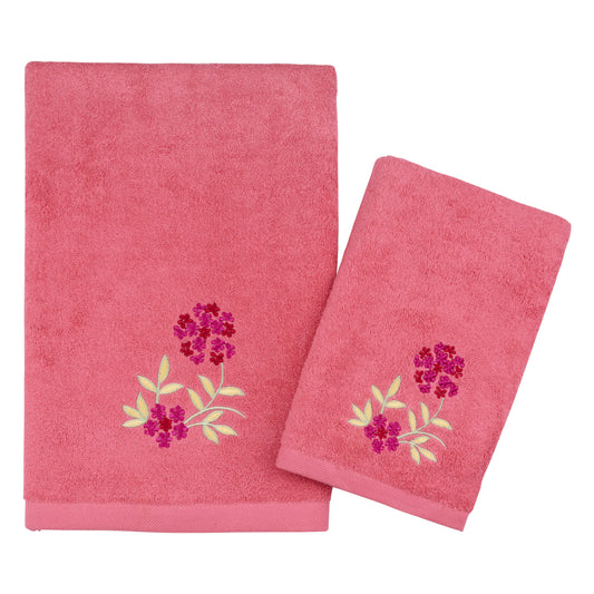embroidered towels Pink, watermelon Terry cotton