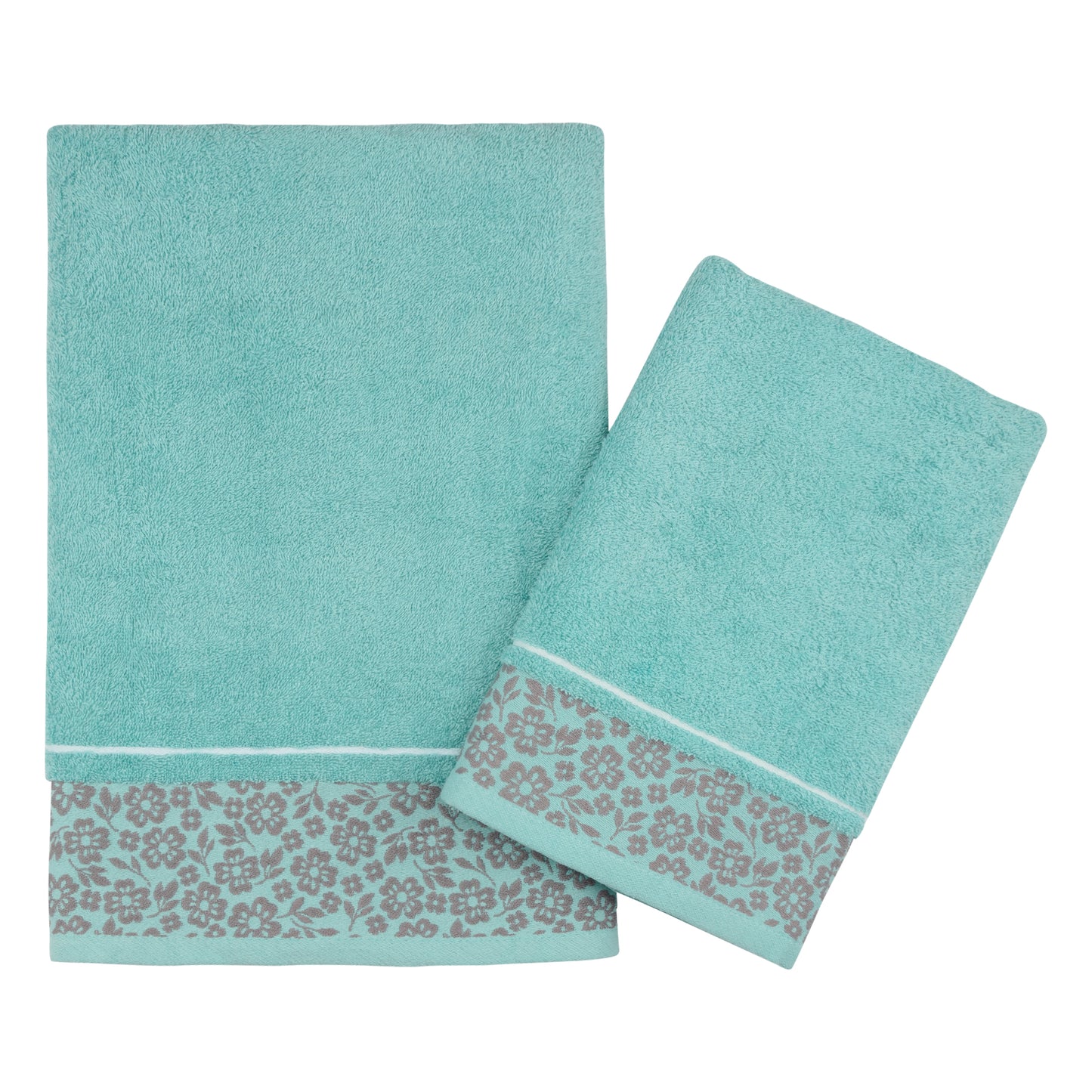  Jacquard Cotton soft grey blue embellished towel Canada USA