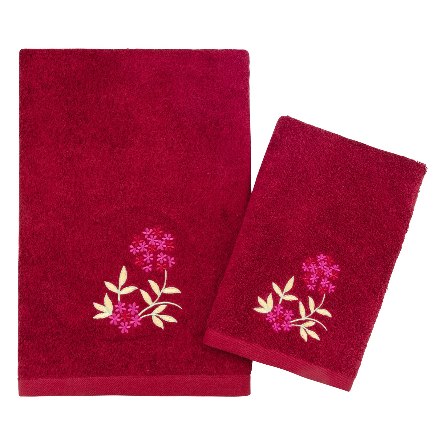 Embroidered towel rose wood, red bath, hand Terry Cotton