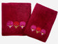 maroon towels, towels set, bath towel, hand towel, luxury towel, embellished towels, cotton towels, 500 gsm towel, embroidered towels